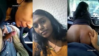 Telugu Mallu Couple Blowjob – Dick Riding in Car Sex